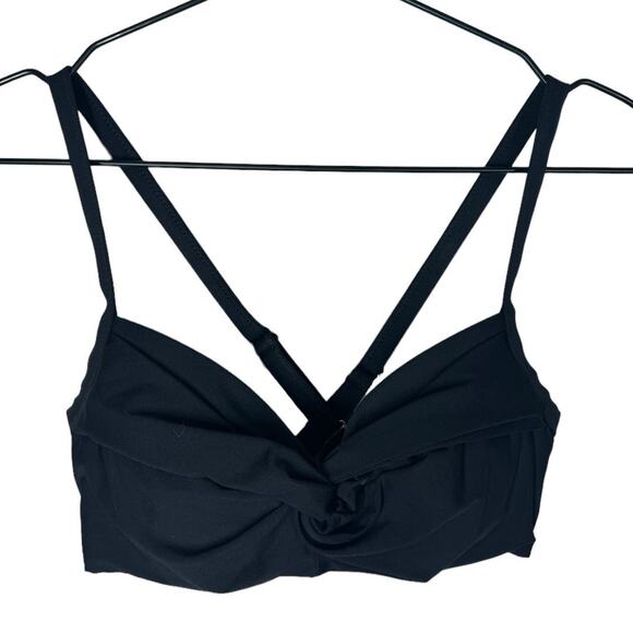 Athleta Twist Up Bikini Top Black 32 B / C - Picture 4 of 9